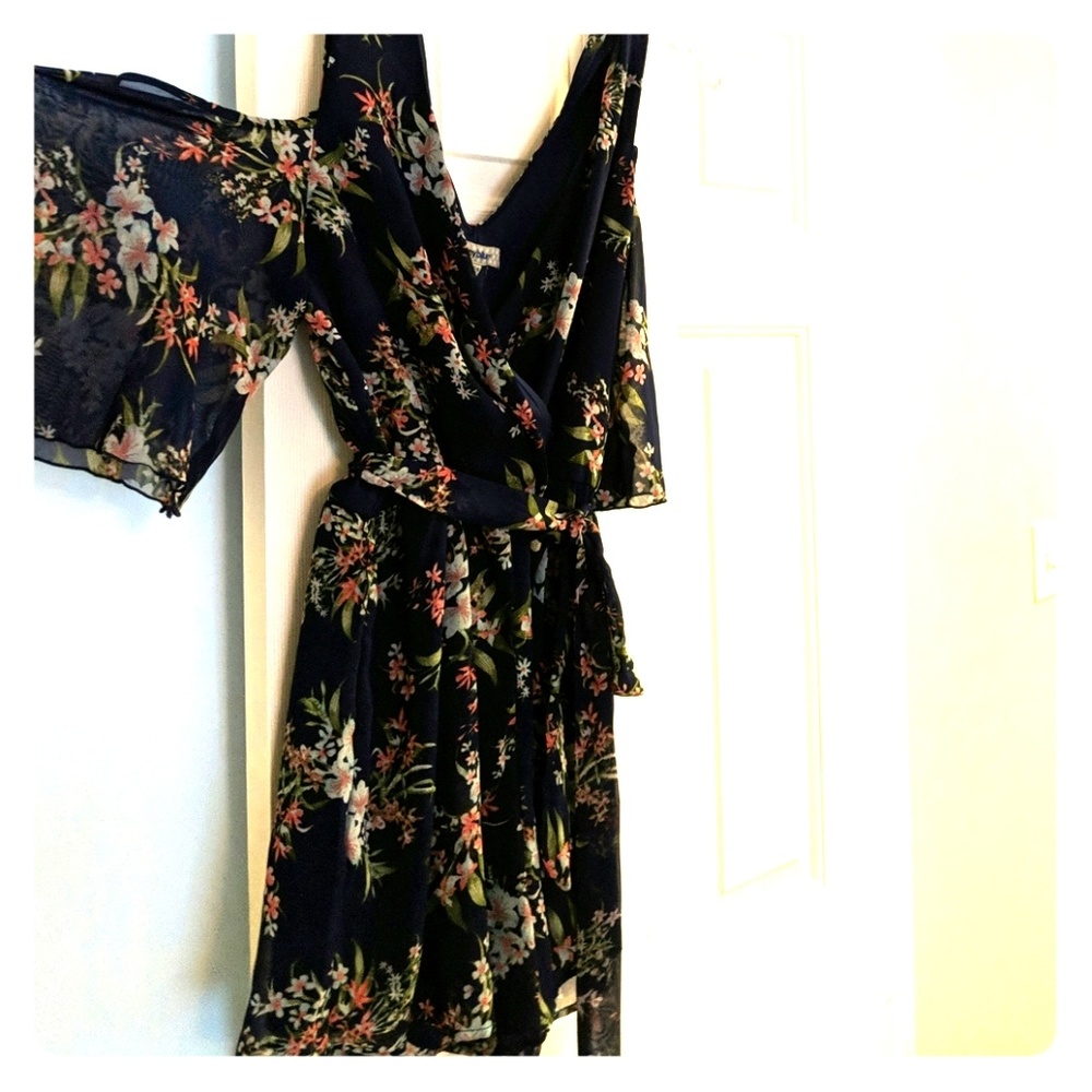 Navy Floral Romper